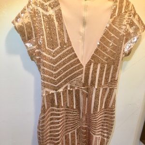 Rose Gold Sparkly Cocktail Dress✨